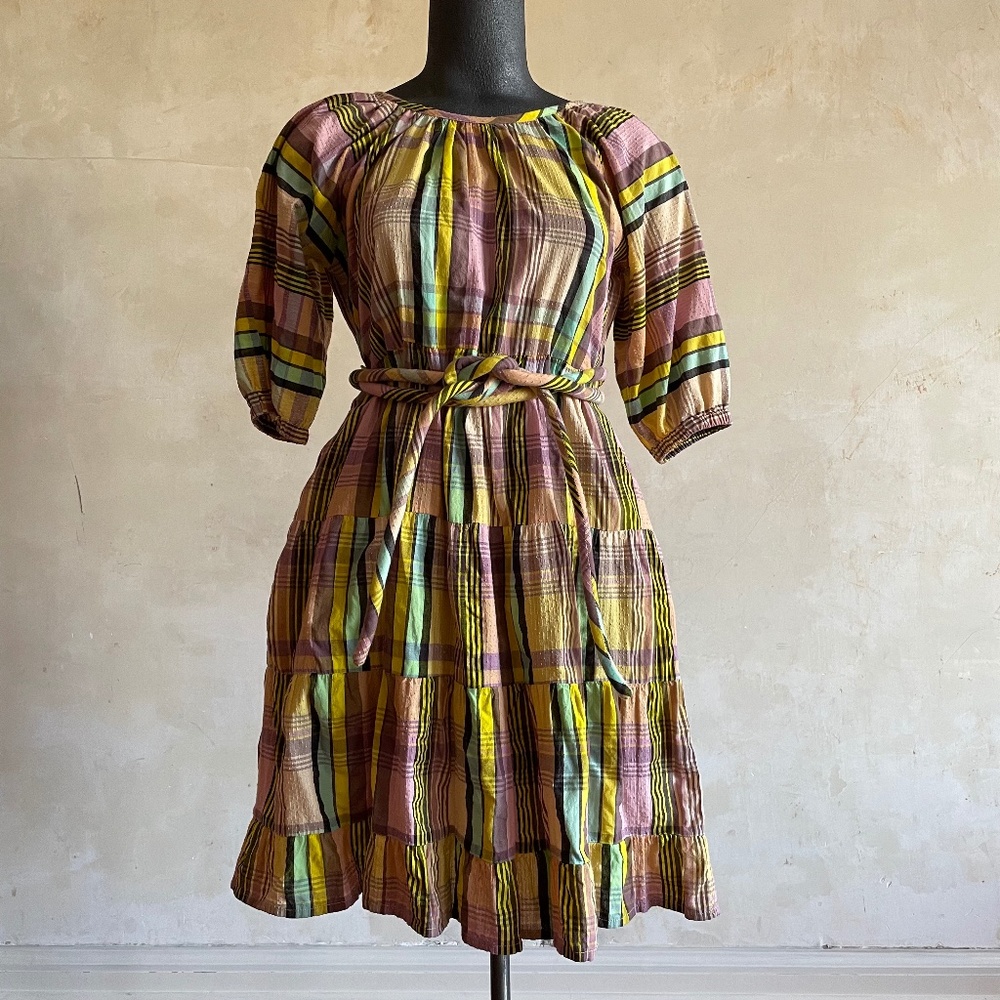 EUC!  Ace & Jig Dayglow Plaid Lola Dress
